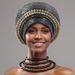 New African And South American Muslim Multi Layered Gold Stamped Headband Cap African Turban Hat_viptrois.com