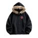 Men's Clothing Men's Clothing 25 American Retro Fur Collar Cardigan Hooded Sweatshirt Jacket Men And Women Trendy Brand Tiger Head Top_viptrois.com