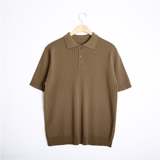 Men's Clothing High Quality Polo Light Mature Retro Twisted Flower Splicing Round Neck Heavy Knitted Thick Needle Sweater For Men_viptrois.com