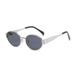 New Style For Women, High-End Metal Fashionable Oval Cat Eye Frame Trendy Wide-Leg Sunglasses_viptrois.com