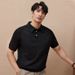 Men's Slim Fit Knit Polo Shirt Short Sleeve Business Casual T-Shirt With Turn-Down Collar_viptrois.com