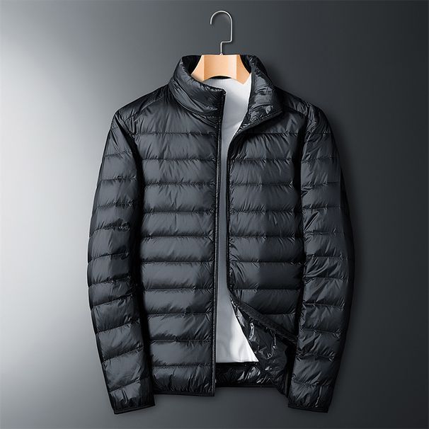 High-Qualiy Loose Whie Duck Lighweigh Down Jacke Men's Shor Large Size Sand Collar Glossy Spors Youh Hooded_viptrois.com