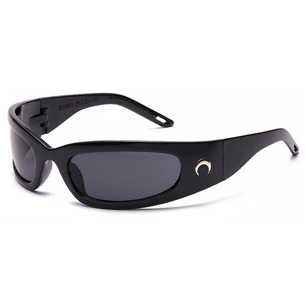 Ins Internet Celebrity Hot Girl Fashionable Y2K Futuristic Disco Hip-Hop Millennial Style Moon Crescent Sunglasses Trend_viptrois.com
