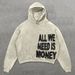 Unisex Hip Hop Streetwear Hoodie With Star & Letter Print, Oversized Fit, Polyester Blend, Trendy Casual Wear For Teens & Adults_viptrois.com