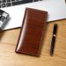 INNERSOi Men's Slim Bifold Wallet PU Leather Business Casual Minimalist Wallet With Card Slots (Dark Blue, Dark Brown, Light Brown)_viptrois.com