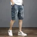 2025 2025 Summer Casual Loose Five Pockets Men's Denim Shorts Trendy Loose Workwear Pants Vintage Blue Jeans Loose Fit Comfortable_viptrois.com