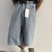 Men's Clothing Cartoon Embroidered Jeans Straight Leg Cropped Pants Loose Casual Skateboard Pants_viptrois.com