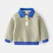 XUANMU Spring Autumn Children Boy Knitted Polo Shirts Striped Baby Boy Pullover Cotton Exterior Kid Boy Sweater XB054_viptrois.com