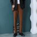 Men's Casual Long Trousers Straight Leg Black Suit Pants High End Minimalist Style Dress Pants for Spring And Autumn_viptrois.com