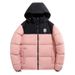 Unisex Winter Hooded Coat With Windproof & Thermal Padding - Oversized IS Letter Print Casual Jacket For Couples_viptrois.com