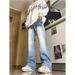 Men's Clothing High Street Gradient Wide Leg Jeans Washed Loose Straight High End Casual Contrast Trousers_viptrois.com