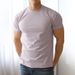 Men's Fitness Muscle Solid Color T Shirt Tops_viptrois.com