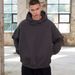Men's Clothing Men's Oversized Fleece Hoodie With Drop Shoulder - Heavyweight Cotton Blend Pullover Sweatshirt For Streetwear Fashion_viptrois.com