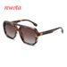 Aviator Double Sunglasses Square Frame End Sunglasses That Make Your Face Look Small And UV Proof Polarized Sunglasses_viptrois.com