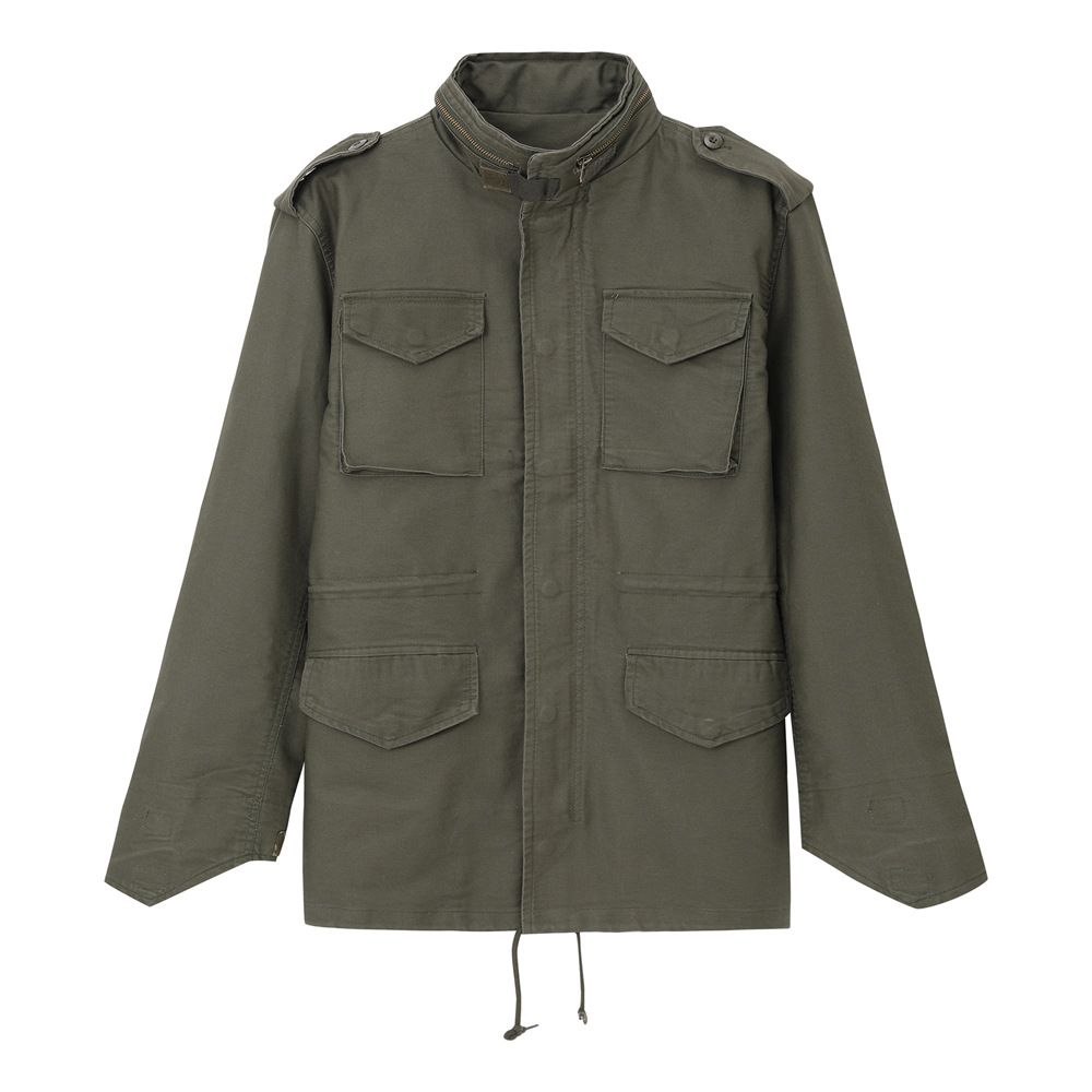 2025 Fall Oversized Vintage US Army Air Force Olive Green Military M65 Field Jacket Without Padding Куртка-ветровк_viptrois.com
