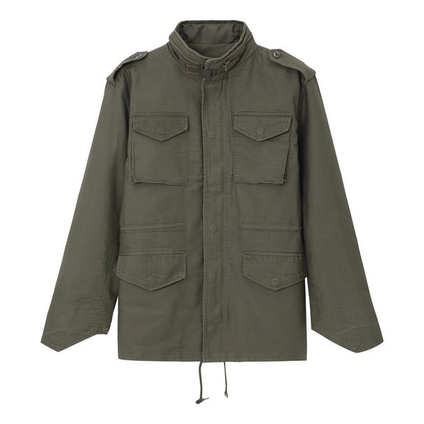 2025 Fall Oversized Vintage US Army Air Force Olive Green Military M65 Field Jacket Without Padding Куртка-ветровк_viptrois.com