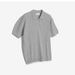 Men's Clothing Gray Twisted Short Sleeved Knitted POLO Shirt Summer Fitness Slim Stretch T Shirt Lapel Retro Top_viptrois.com