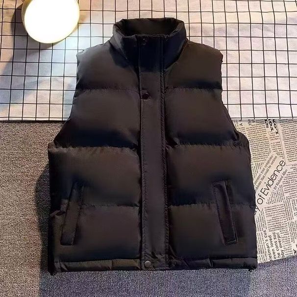 Autumn, Winter, Autumn And Winter New Down Vest For Men And Women Thickened Thermal Casual Vest Stand-up Collar Jacket For Couples Versatile_viptrois.com