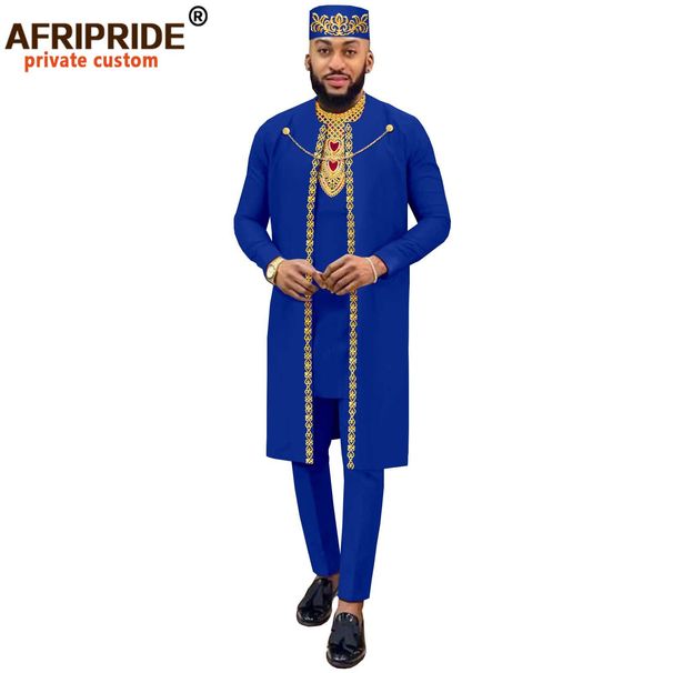 Men's clothing African national batik cotton men's casual four-piece set_viptrois.com
