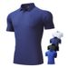 Men's Clothing Ice Sense Short Sleeved Polo Shirt Quick Drying Sports T Shirt Outdoor Sports Fitness Top_viptrois.com
