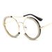 Hot Selling Sunglasses For Women With Diamonds, Exaggerated European And American Personality, Round Frame Trendy Sunglasses With UV Protection_viptrois.com