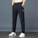 Men's Summer Thin Casual Pants, Breathable, Ice Silk, Elastic, Straight Leg, Loose Fit, Quick-Drying Pants, Trendy, Versatile, Long_viptrois.com