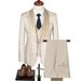 2024 Spring Large Men's Jacquard Wedding Groom Suit Set Host Performance Dress_viptrois.com