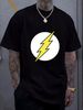 Flash New Adult T Shirt Bright Distressed Classic Comic Logo Casual Unisex Versatile Top For Everyday Wear Breathable Stylish Homme_viptrois.com