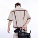 Men's Clothing Shoulder Pad Short Sleeve Denim Jacket Washed Colorblock Casual Suit_viptrois.com