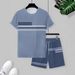 Men's Casual Sportswear Sets Short Sleeved And Shorts 3D Printed European And American Style Cross Border Best Selling Items_viptrois.com