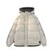 Men's Winter Hooded Jacket With Fleece Lining, Thickened Cotton Coat, Two-Stripe Design, Casual Outerwear For Big & Tall (Sizes M-8XL)_viptrois.com