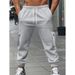 Men's Retro Casual Pants – Loose Fit Straight Leg Trousers With Drawstring Waist (Black, Grey, Beige, Navy, Red, S-XXXL)_viptrois.com
