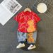 Mother & Kids New Summer Children's Suit, Boy's Round Neck T-Shirt Suit, Korean Style Children's Clothing, Baby Girl Short-Sleeved Two-Piece Set_viptrois.com