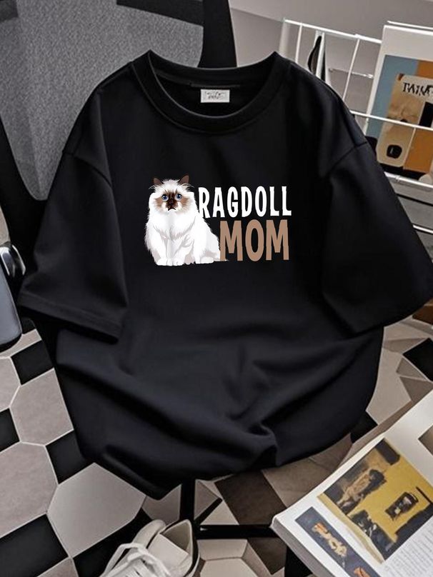 NEW LIMITED Ragdoll Cat Mom Funny Cat Owner Lovers Great Gift Idea T-Shirt S-3XL Slightly Breathable Designer Clothes Top For Everyday Wear Unisex_viptrois.com