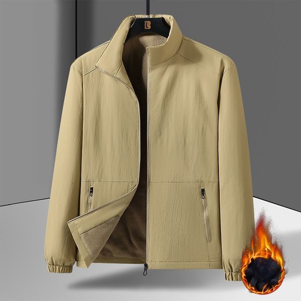 2025 New Spring And Autumn Stand-up Collar Jacket Men's Thin Jacket Men's Casual Spring And Autumn Waterproof Thin Trendy Men's Clothing_viptrois.com