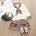 Children's clothing Girls Sweater Set New Fashionable and Western Style Baby Girl Children's Clothes College Style Princess Spring Two-piece Set_viptrois.com