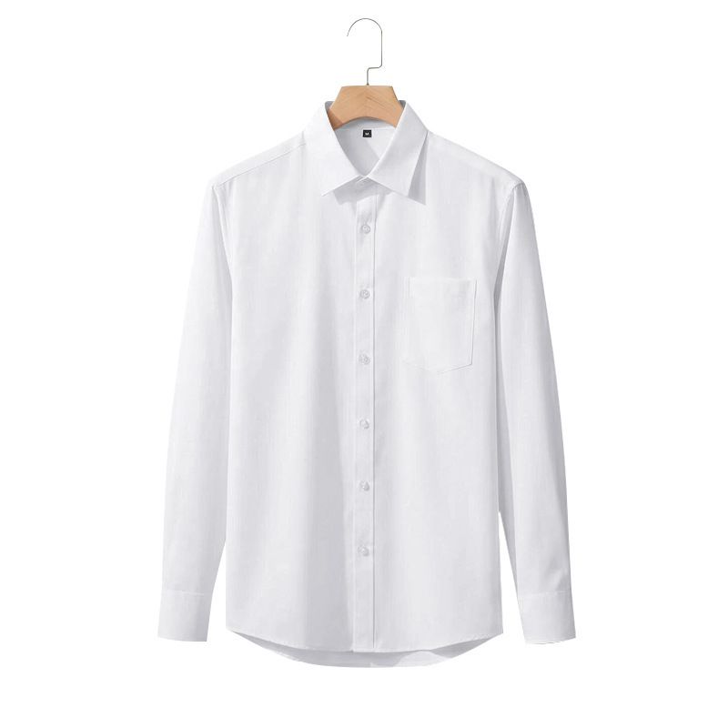 Men's Clothing Men's Silk Cotton Stretch Shirt Style Cool Wrinkle Free Long Sleeved Business Commuting Top For Formal & Casual_viptrois.com
