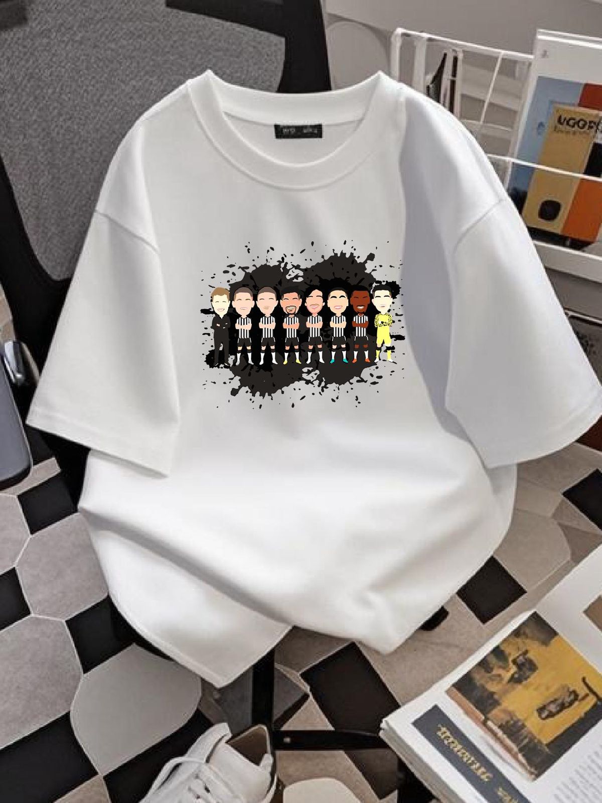 Newcastle Vector Heroes T Shirt 1 14 Years Howe Etc Unofficial Utd 2023 24 Unisex Summer Casual Homme Fashion Designer Clothes_viptrois.com