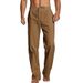 Men's Clothing Men's Foreign Trade Cotton And Linen Loose Elastic Drawstring Waist Straight Summer Breathable Beach Trousers_viptrois.com