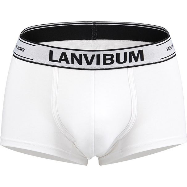 Pulse Customizable Langweibao Cross-Border Men's Cotton Boxer Briefs Four-Corner Underwear_viptrois.com