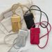 Phone Wallets Mobile Phone Bag Women's Crossbody Small Bag New Fashion Lacquered Vertical Coin Purse Korean Style Fashionable Shoulder Bag Trend_viptrois.com