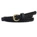 Women Braided Belts Summer Retro Woven Bronze Buckle Women's Thin Belt Fashion Versatile Dress Free Punch PU Decorative Belt For Women_viptrois.com