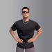 Men's Clothing steel print sports short sleeved men's T shirt with heavy cuffs for running muscle fitness and iron dog brothers brand_viptrois.com