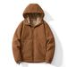 Men's Heavyweight Fleece Zip-Up Hoodie – Sherpa-Lined Winter Jacket For Outdoor & Casual Wear (Black, Caramel, Blue, Green, Red)_viptrois.com