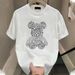 Summer Bear Printed Pure Cotton Short T-shirt For Men And Women, Loose Ins Half Sleeved Trendy Fashion Couple Outfit Top_viptrois.com