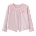 2025 Korean Version Of Small And Medium Children's Knitted Cardigan Jacket Cotton Bow Girl Small Shawl Air Conditioning Shirt One Piece Delivery_viptrois.com