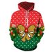 Pure 25 Years Cross-Border E-commerce Santa Claus 3D Digital Print Men's Hooded Sweatshirt Direct From Manufacturer_viptrois.com