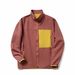 Unisex Lightweight Stand Collar Jacket - Color-Block Fleece Lined Midlayer For Outdoor & Urban Wear (Green, Gray, Navy, Red, Black)_viptrois.com
