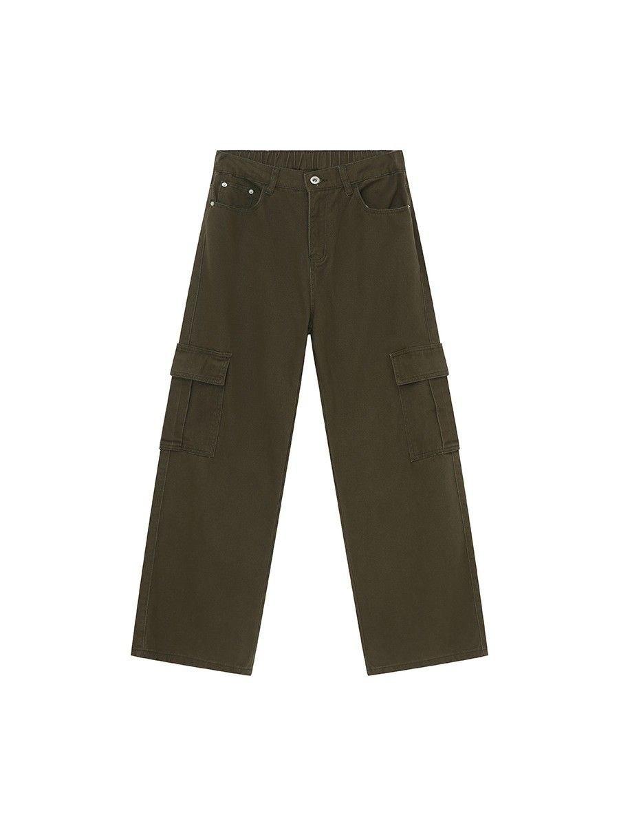 Men's Clothing | 2024 Summer New Arrivals Simple Candy Color Elastic Waist Workwear Denim Pants Trend_viptrois.com