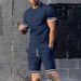 Men's Summer 2-Piece Set Casual Short Sleeve Tee And Shorts Athletic Comfort Outfit_viptrois.com